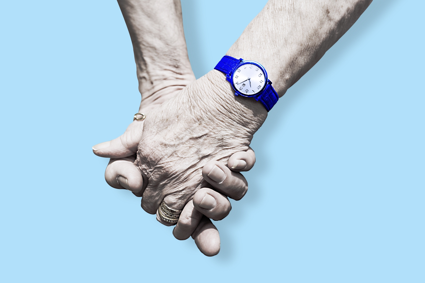 Aging Well – two hands holding each other